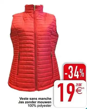 Cora Veste sans manche jas zonder mouwen aanbieding