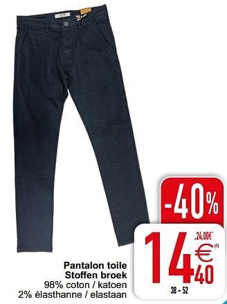 Pantalon toile stoffen broek