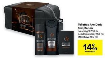 Carrefour Toilettas axe dark temptation aanbieding