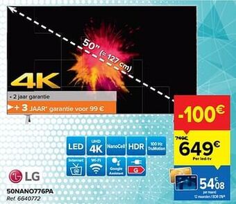 Carrefour Lg 50nano776pa aanbieding