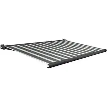 Brico Domasol zonnetent elektrisch ’Factor 20-A’ groen/wit smalle strepen 350 x 300 cm aanbieding