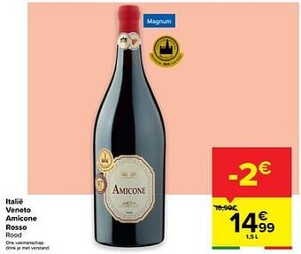 Carrefour Italië veneto amicone rosso rood aanbieding