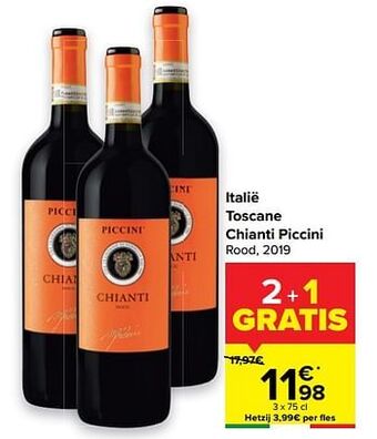 Italië toscane chianti piccini rood