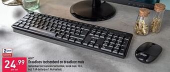 Draadloos toetsenbord en draadloze muis