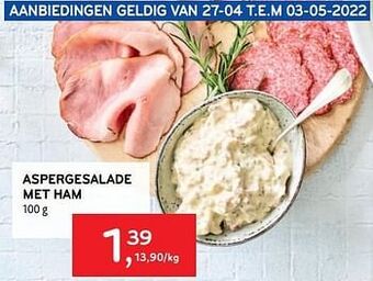 Alvo Aspergesalade met ham aanbieding