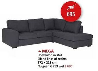 Weba Mega hoeksalon in stof aanbieding