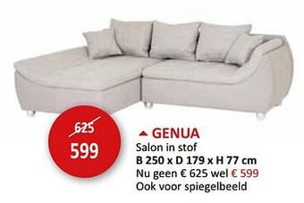Weba Genua salon in stof aanbieding