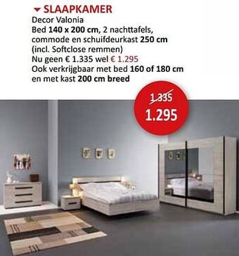 Weba Slaapkamer decor valonia aanbieding
