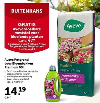 AVEVE Aveve potgrond voor bloembakken premium aanbieding