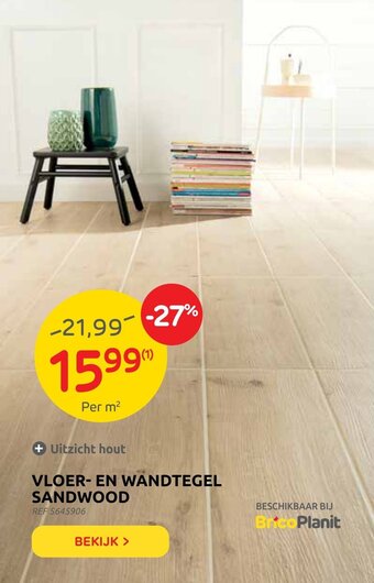 Brico Vloer- en Wandtegel Sandwood aanbieding