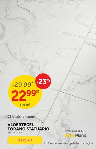 Brico Vloertegel Torano Statuario aanbieding