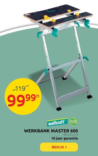 Brico Wolfcraft Werkbank Master 600 aanbieding