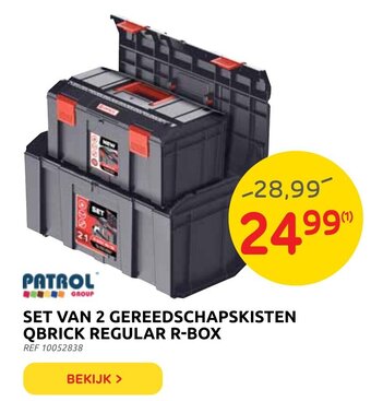 Brico Patrol Set Van 2 Gereedschapskisten QBrick Regular R-Box aanbieding
