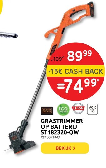 Brico Grastrimmer Op Batterij ST182320-QW aanbieding