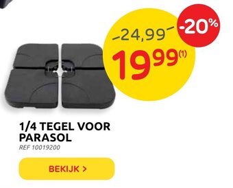 Brico 1/4 Tegel Voor Parasol aanbieding
