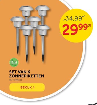 Brico Set Van 6 Zonnepiketten aanbieding