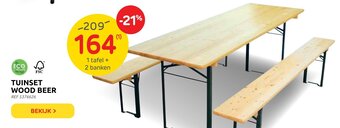Brico Tuinset Wood Beer aanbieding