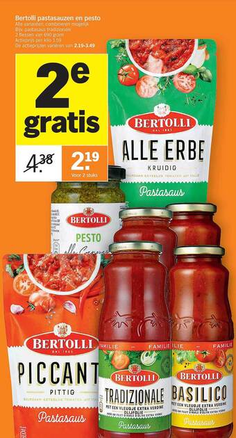 Bertolli Pastasauzen En Pesto