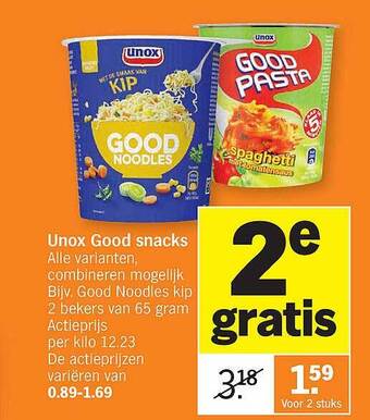 Albert Heijn Unox Good Snacks aanbieding