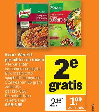 Albert Heijn Knorr Wereldgerechten En Mixen aanbieding