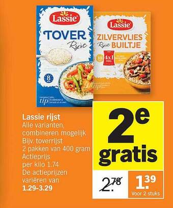 Albert Heijn Lassie Rijst aanbieding