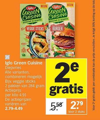 Albert Heijn Iglo Green Cuisine aanbieding