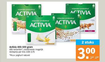 Albert Heijn Activia 400-500 Gram aanbieding