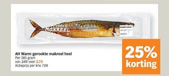 Albert Heijn Ah Warm Gerookte Makreel Heel aanbieding
