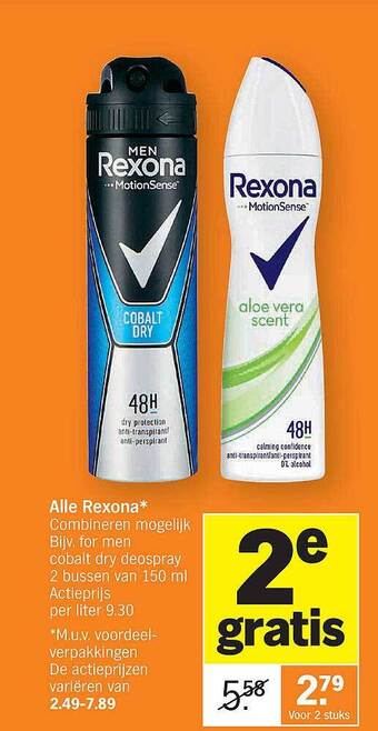 Albert Heijn Alle Rexona aanbieding