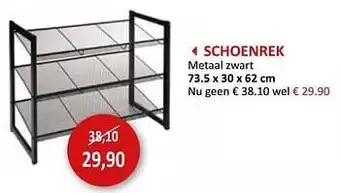 Weba Schoenrek metaal zwart aanbieding