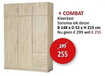 Weba Combat kleerkast aanbieding