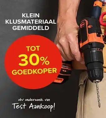 Klein klusmateriaal gemiddeld tot 30% goedkoper