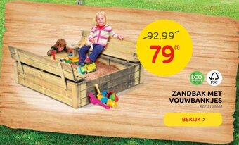 Brico Zandbak Met Vouwbankjes aanbieding