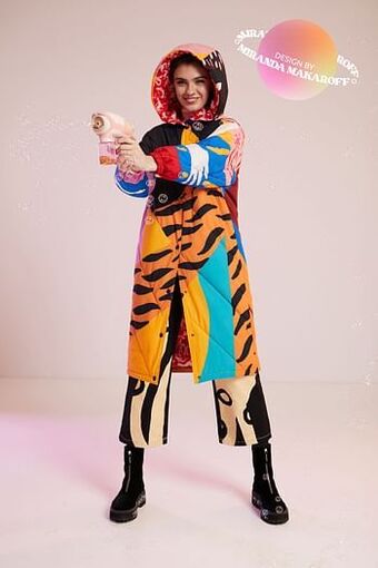 Desigual Gewatteerde jas met print - YELLOW - M aanbieding