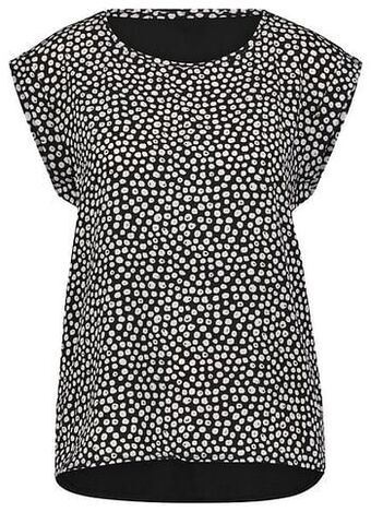 HEMA Dames Top Recycled Stippen Zwart/wit (zwart/wit)