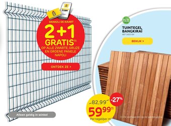 Brico Tuintegel Bangkirai aanbieding
