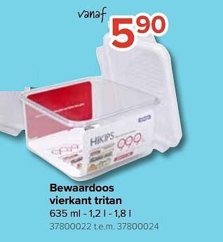 Euroshop Bewaardoos vierkant tritan aanbieding