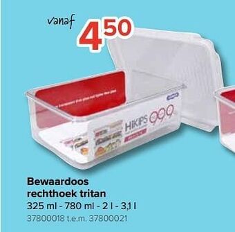 Euroshop Bewaardoos rechthoek tritan aanbieding