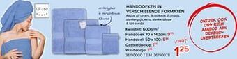 Handdoeken in verschillende formaten