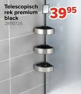 Telescopisch rek premium black