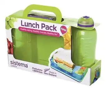 Dreamland Sistema brooddoos en drinkfles 330 ml Lunch Pack groen aanbieding