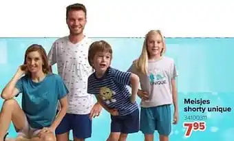 Meisjes shorty unique