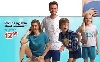Dames pyjama short mermaid