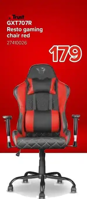Trust gxt707r resto gaming chair red