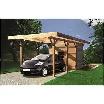 Brico Solid carport combinatie ’S7753’ hout 21 m² aanbieding