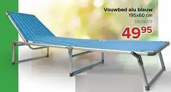 Euroshop Vouwbed alu blauw aanbieding