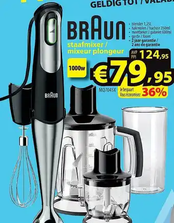 ElectroStock Braun Stafmixer Mixer Plongeur aanbieding