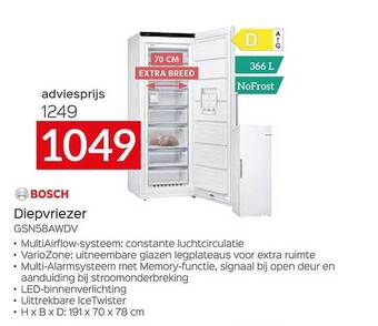 Selexion Bosch Diepvriezer aanbieding
