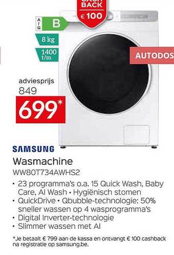 Selexion Samsung Wasmachine aanbieding