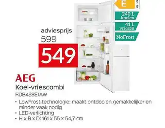 Selexion Aeg Koel Vriescombi aanbieding